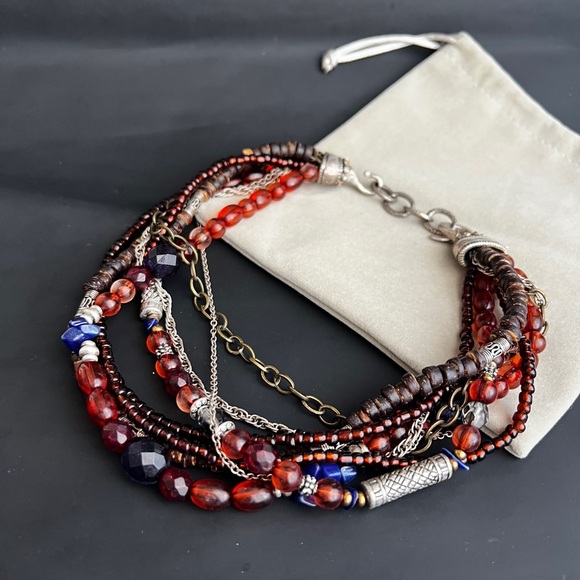 Elegant Multi-Strand Beaded Necklace - Picture 5 of 8